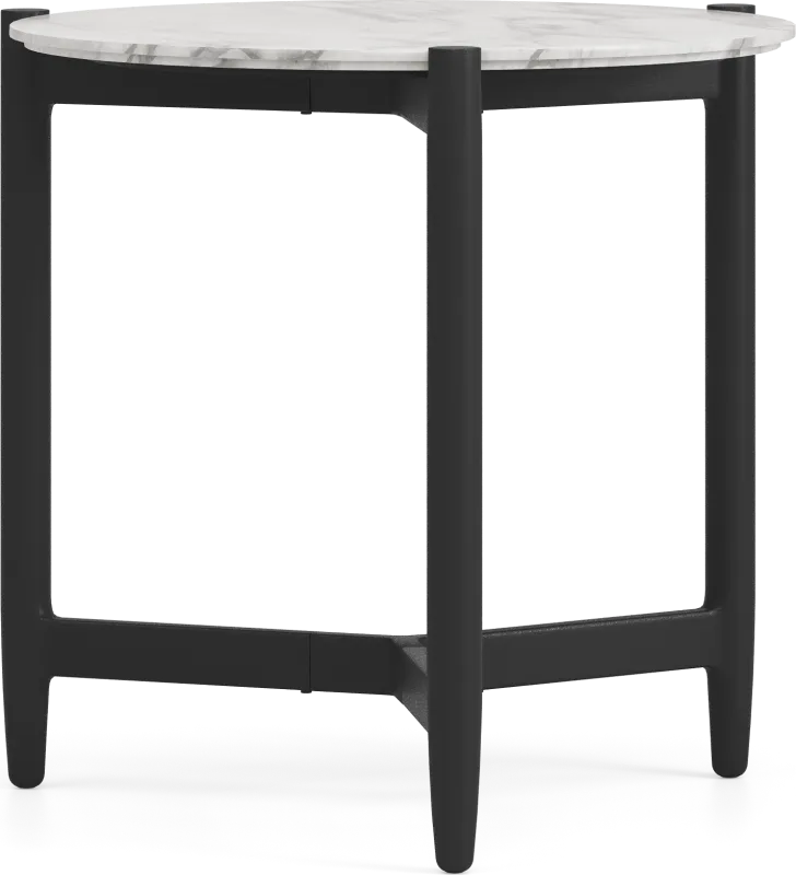 Harlowe Black Outdoor End Table