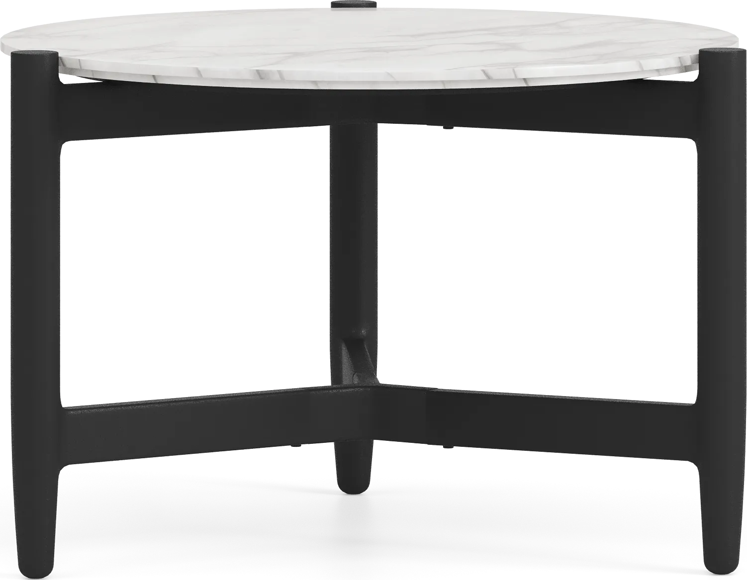 Harlowe Black Small Nesting Outdoor Cocktail Table - Image 1
