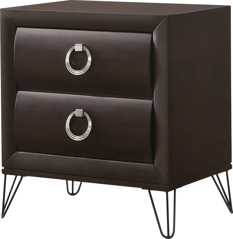 Copasaw Dark Brown Nightstand