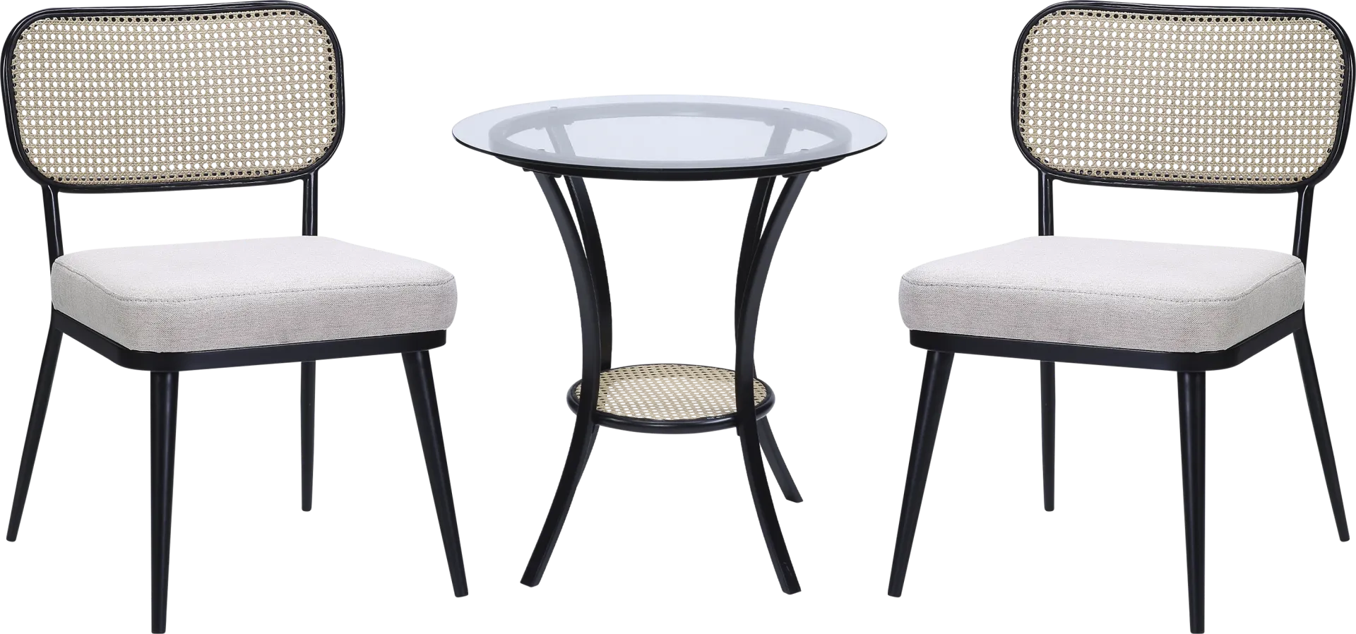 Ravensaide Black 3 Pc Dining Set - Image 1