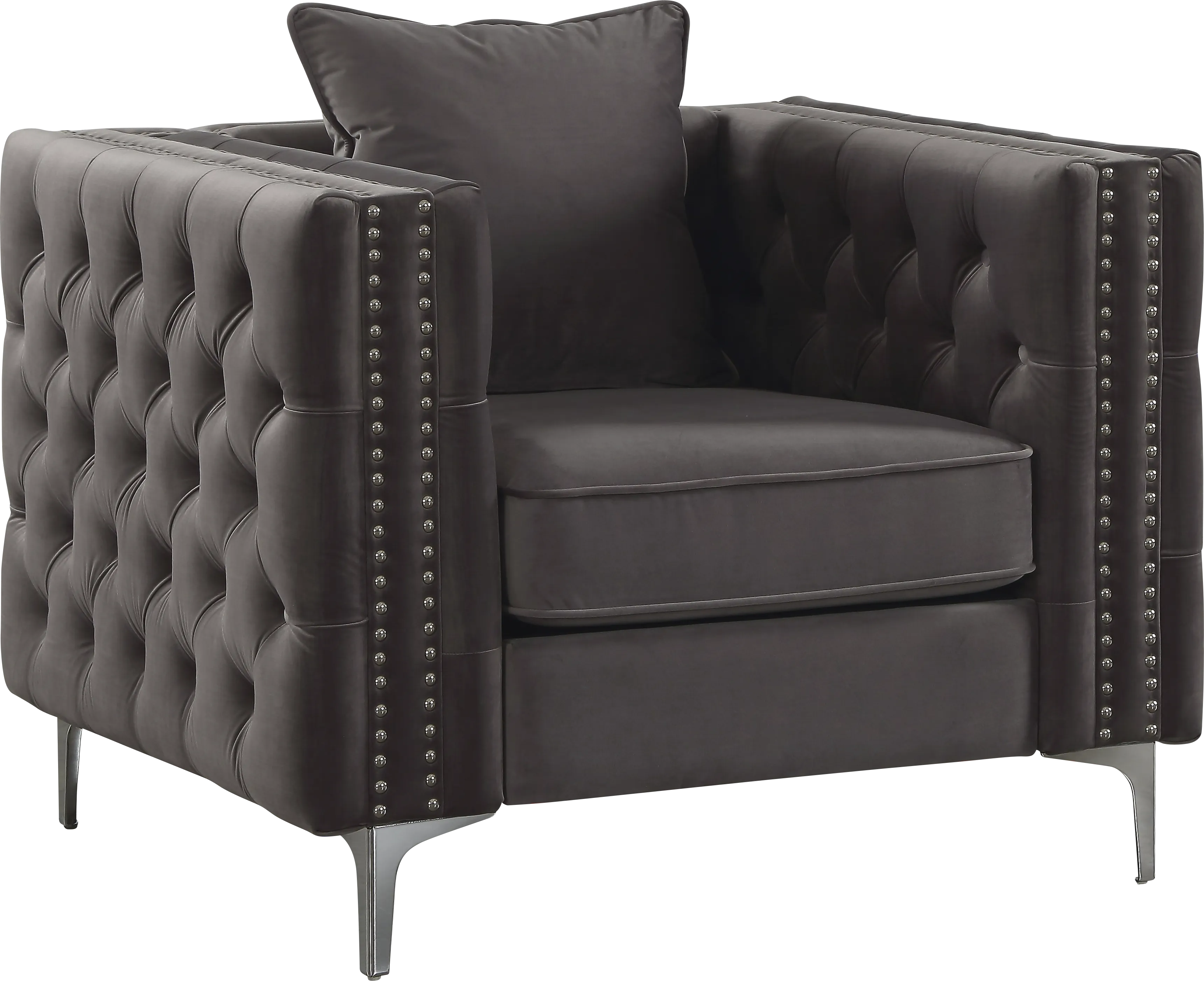 Staceyvette Dark Gray Accent Chair - Thumbnail - Image 1