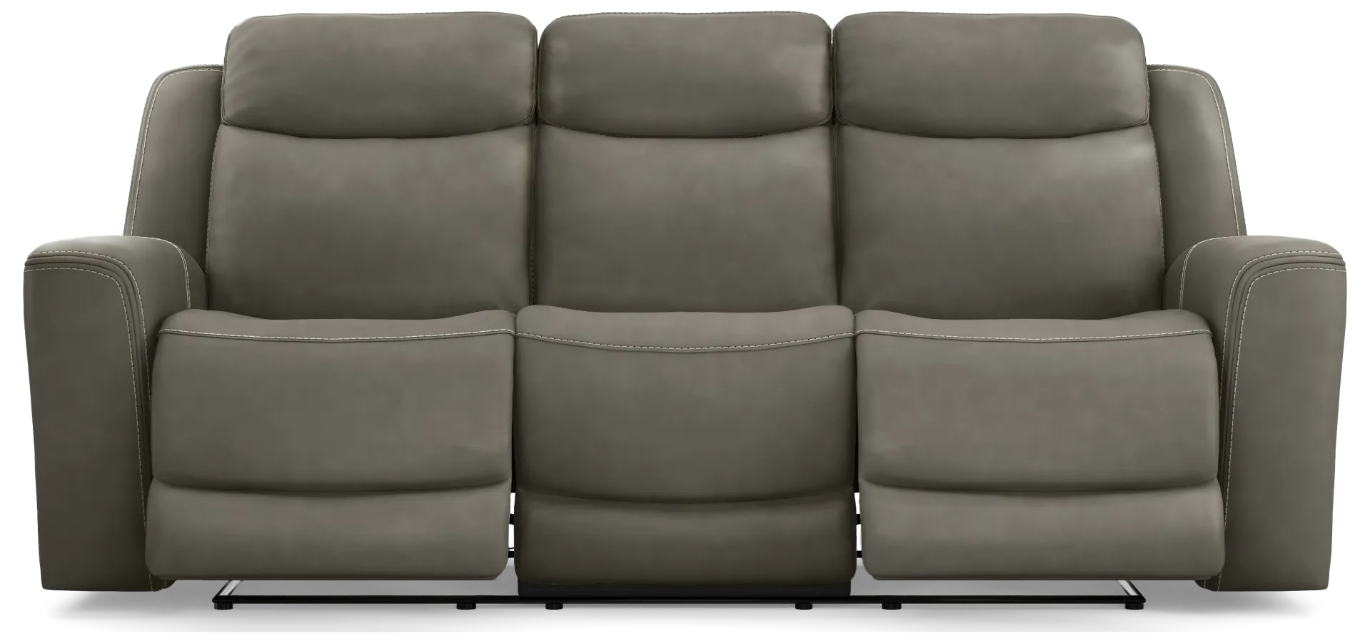 dark gray dual power reclining sofa