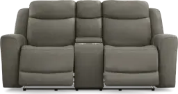dual power reclining console loveseat