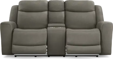 dual power reclining console loveseat