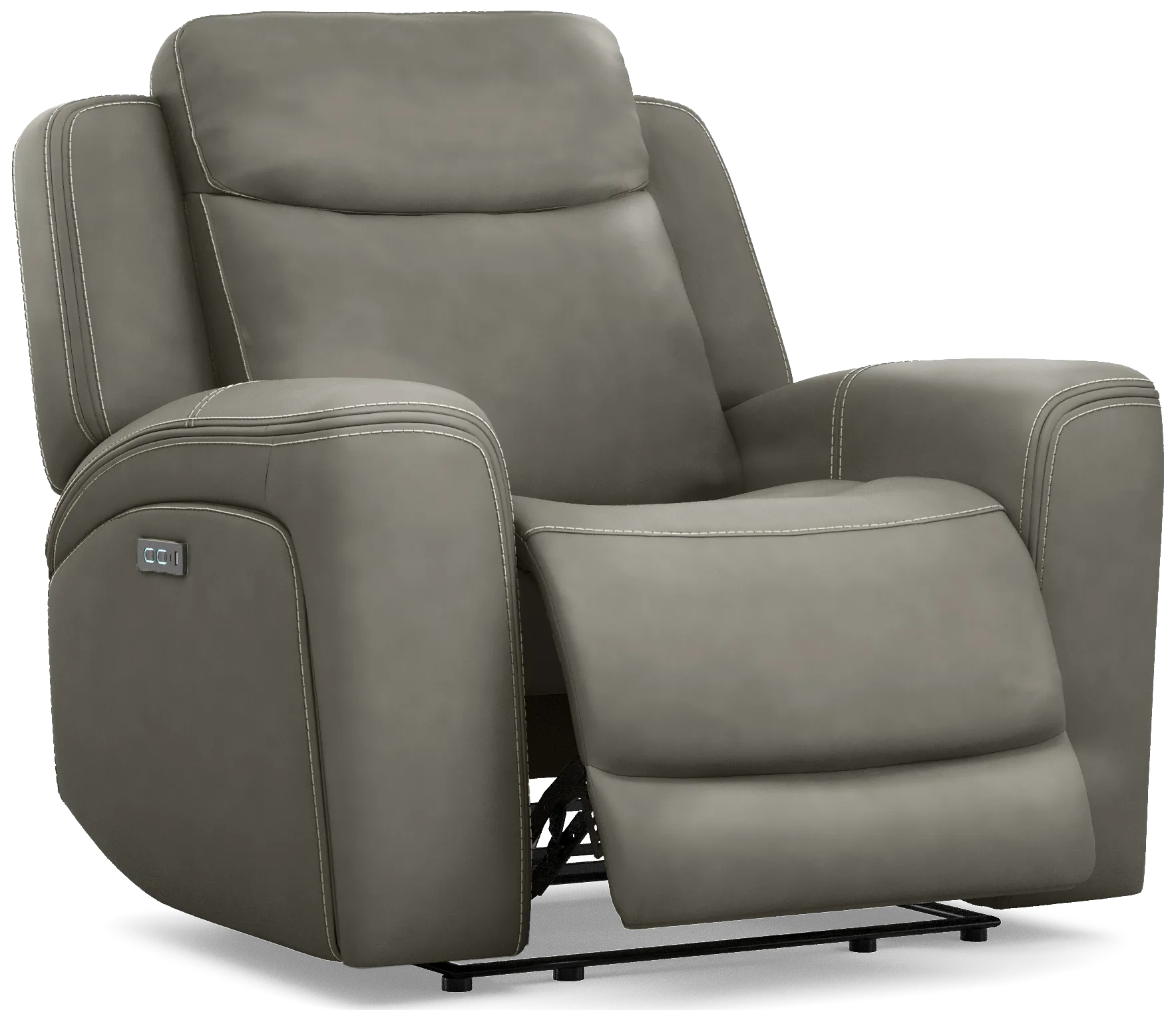 dark gray dual power recliner