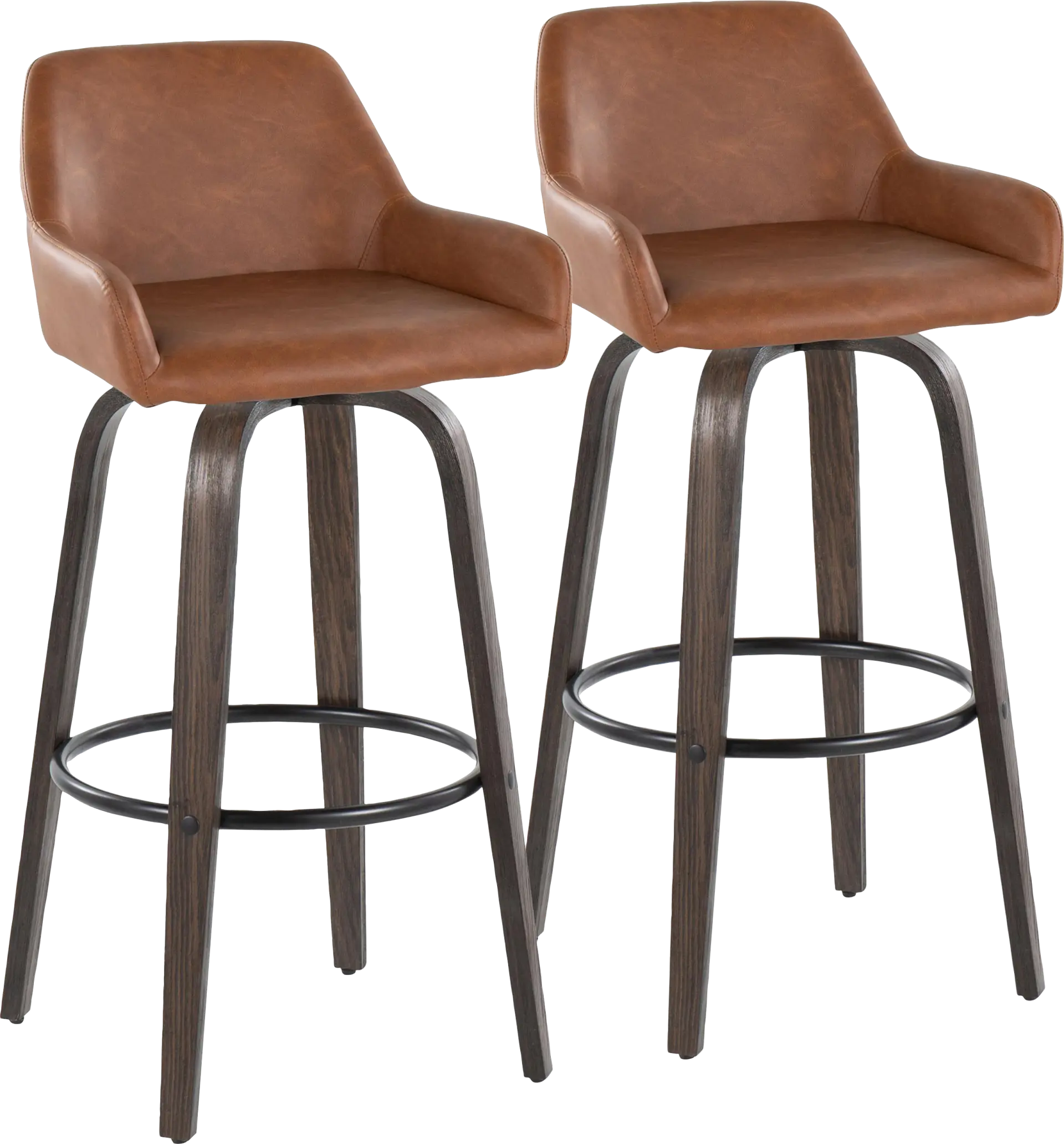Rimcrest VII Camel Swivel Barstool, Set of 2