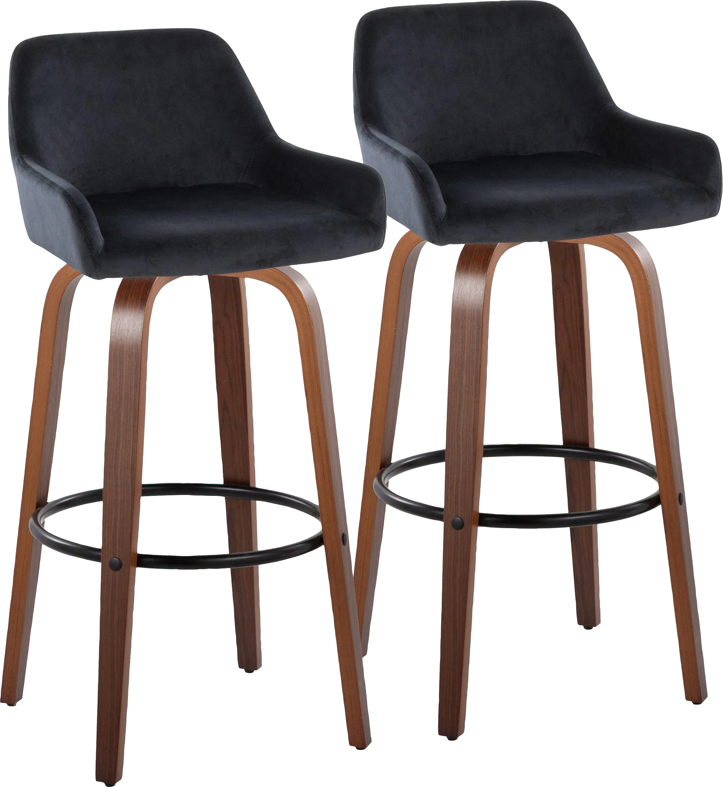 Rimcrest VI Black Swivel Barstool, Set of 2 - Thumbnail - Image 1