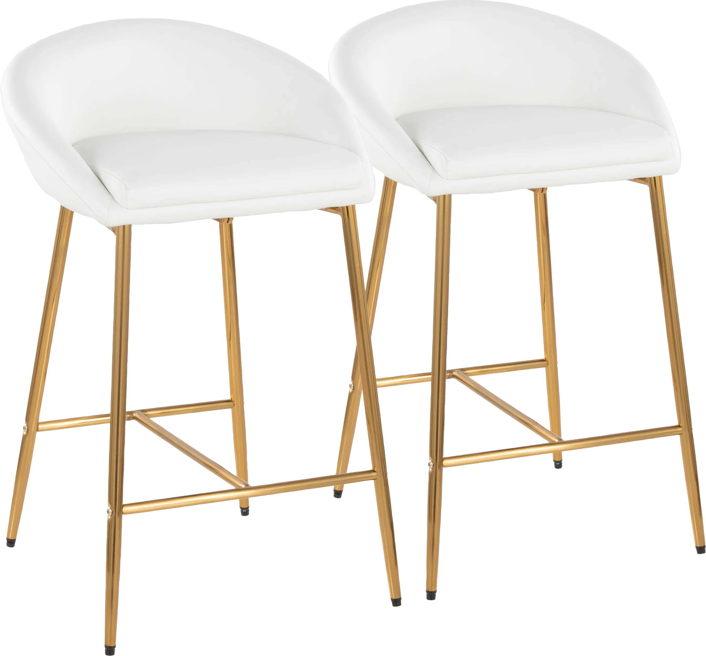 Sydenham White Counter Height Stool, Set of 2 - Thumbnail - Image 1