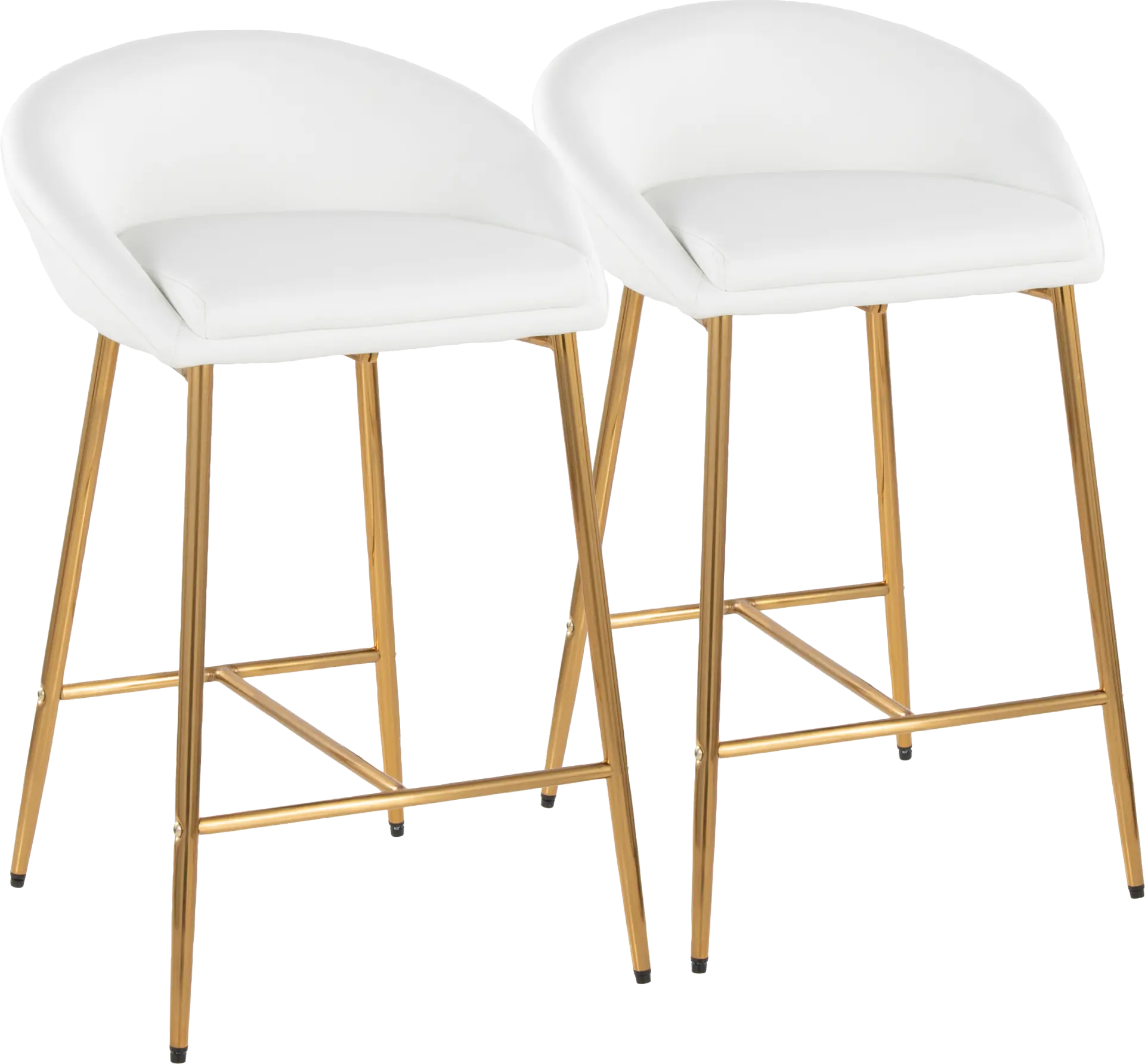 Sydenham White Counter Height Stool, Set of 2