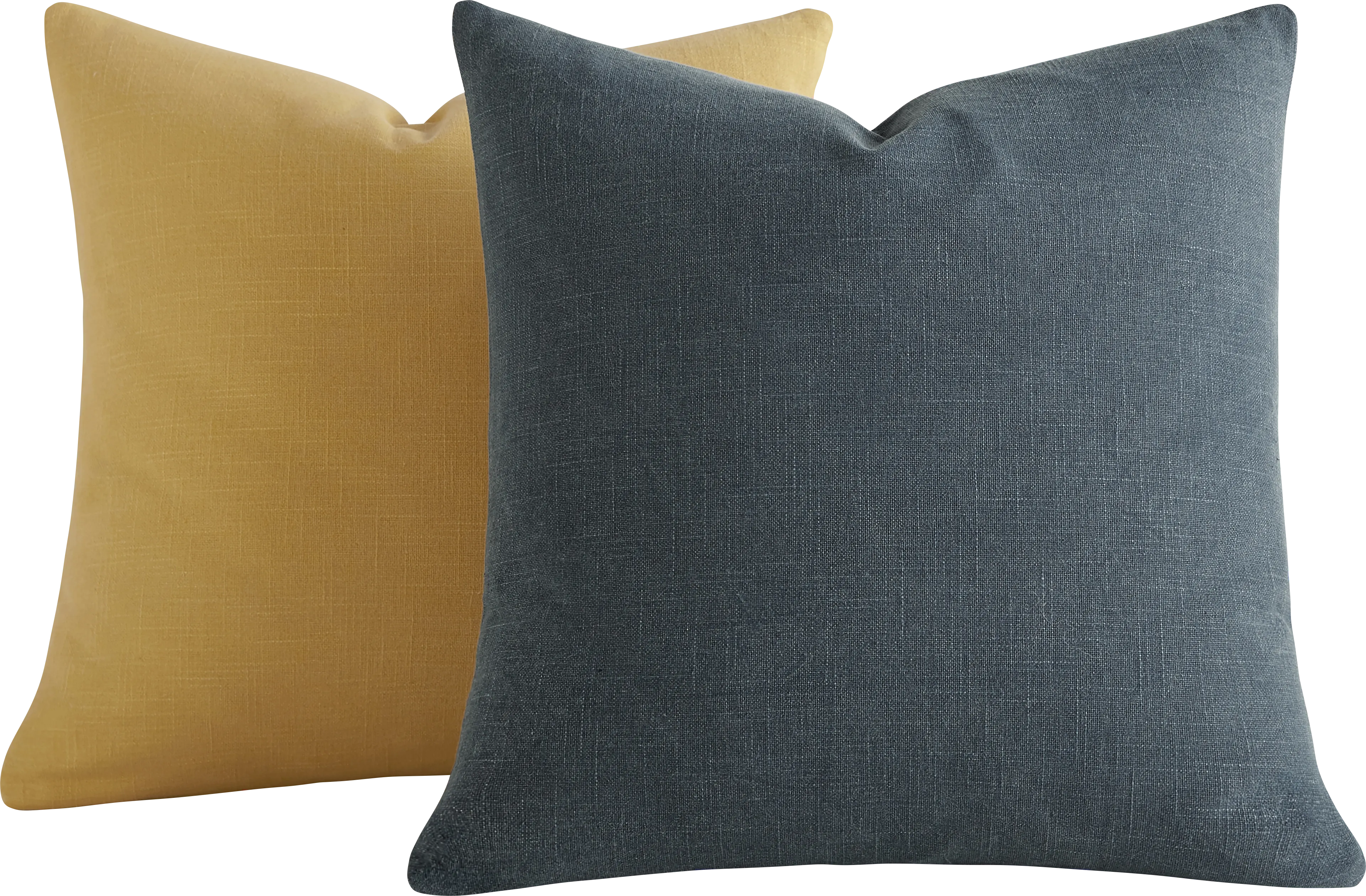 Wolfe Mustard/Navy Accent Pillow Set of 2 - Thumbnail - Image 1