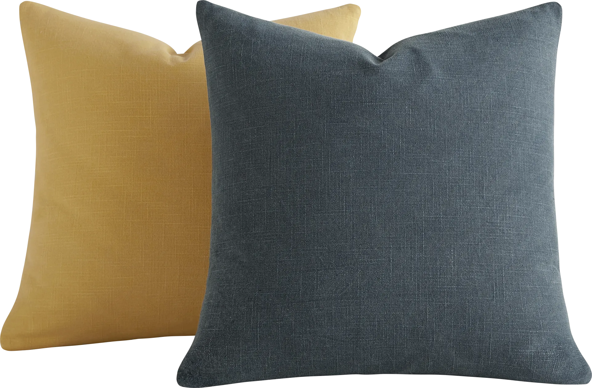 Wolfe Mustard/Navy Accent Pillow Set of 2 - Image 1