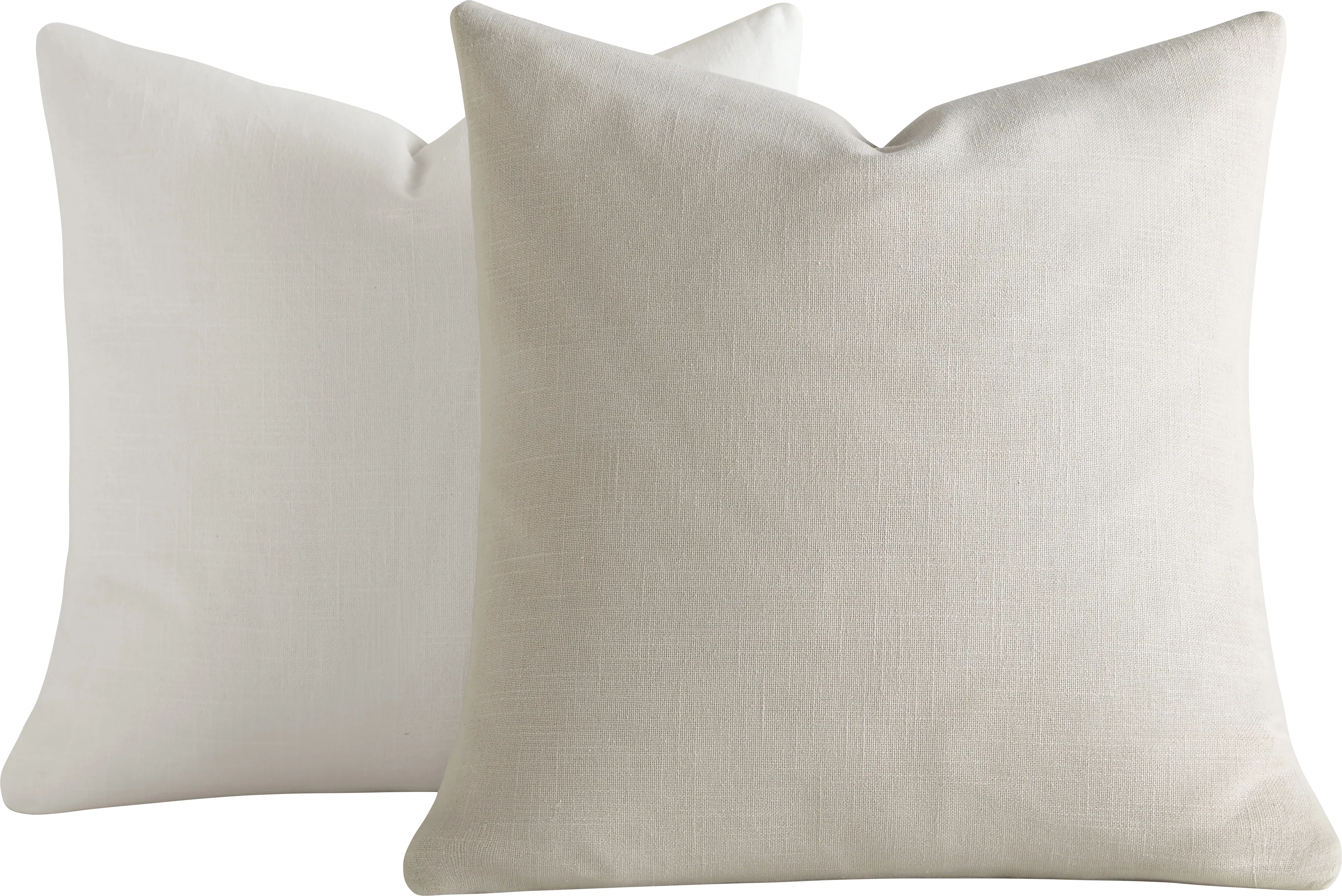 Wolfe Natural/White Accent Pillow Set of 2 - Thumbnail - Image 1