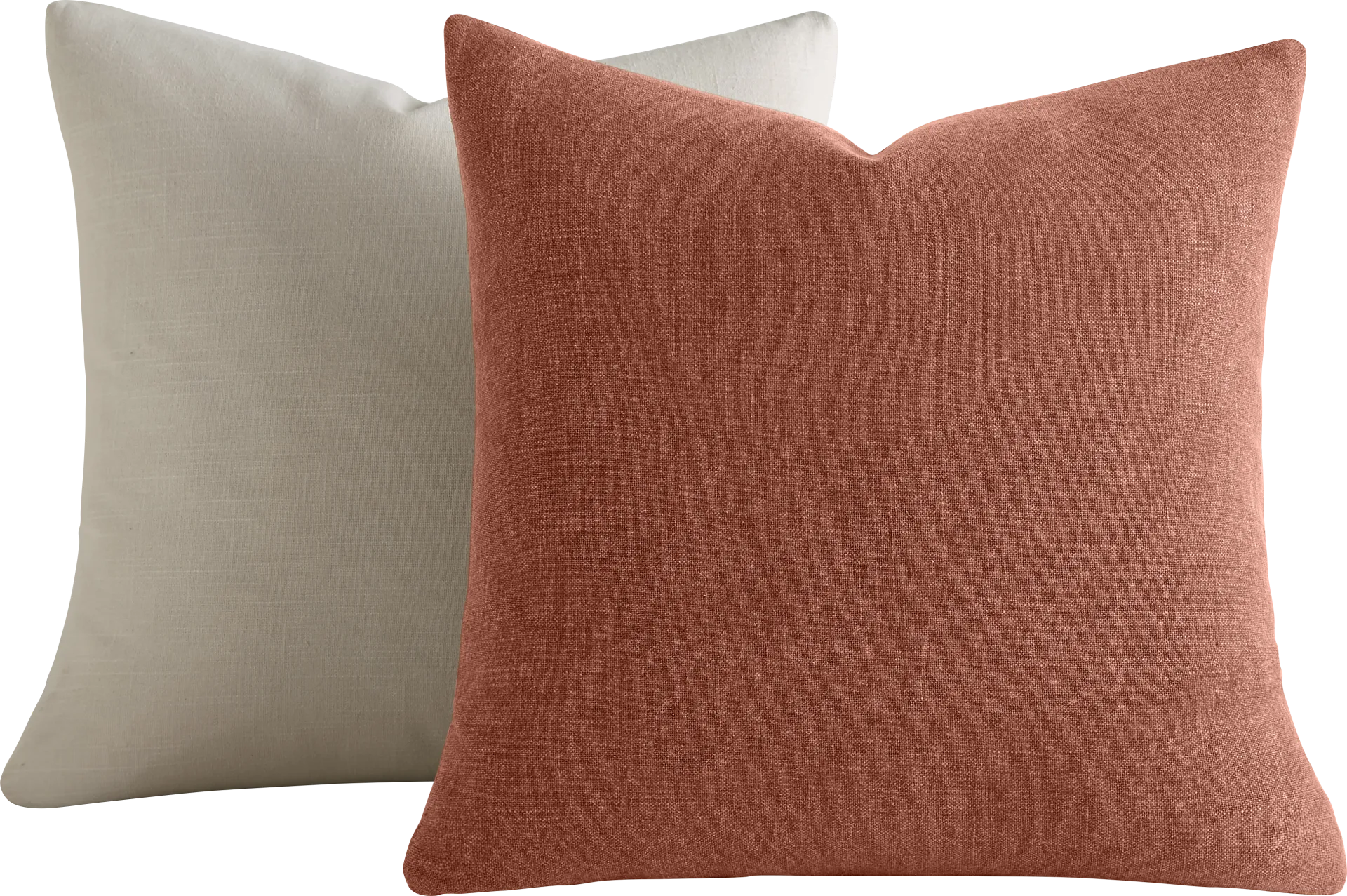 Wolfe Terracotta/Natural Accent Pillow Set of 2 - Image 1