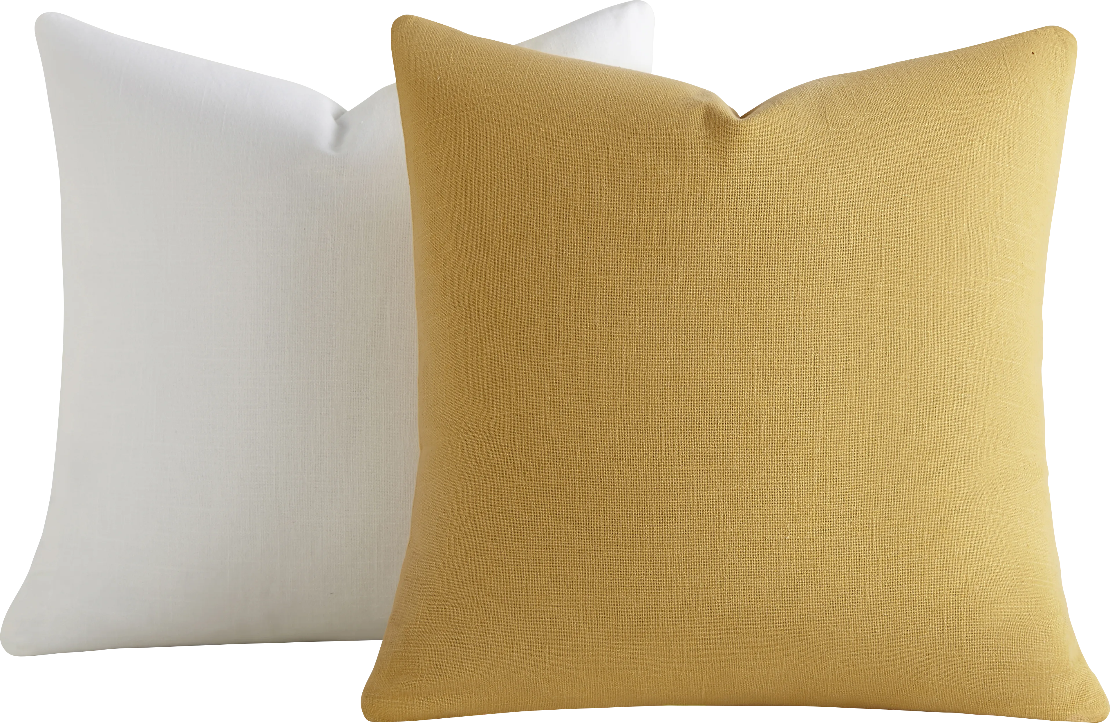 Wolfe Mustard/White Accent Pillow Set of 2 - Thumbnail - Image 1