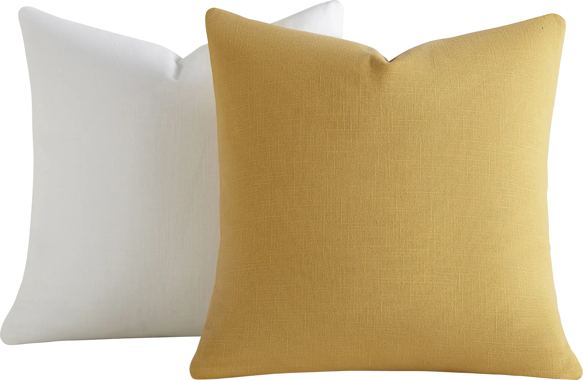 Wolfe Mustard/White Accent Pillow Set of 2 - Image 1