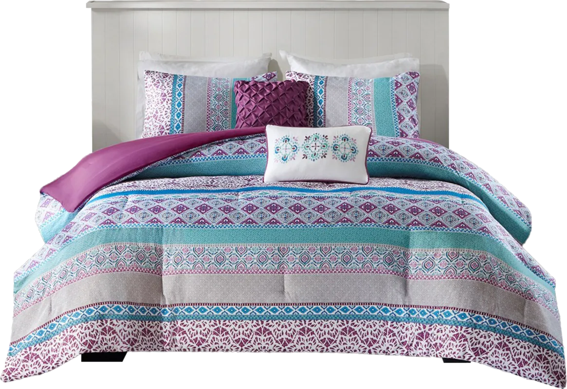 Kids Gidda Purple Twin Comforter Set