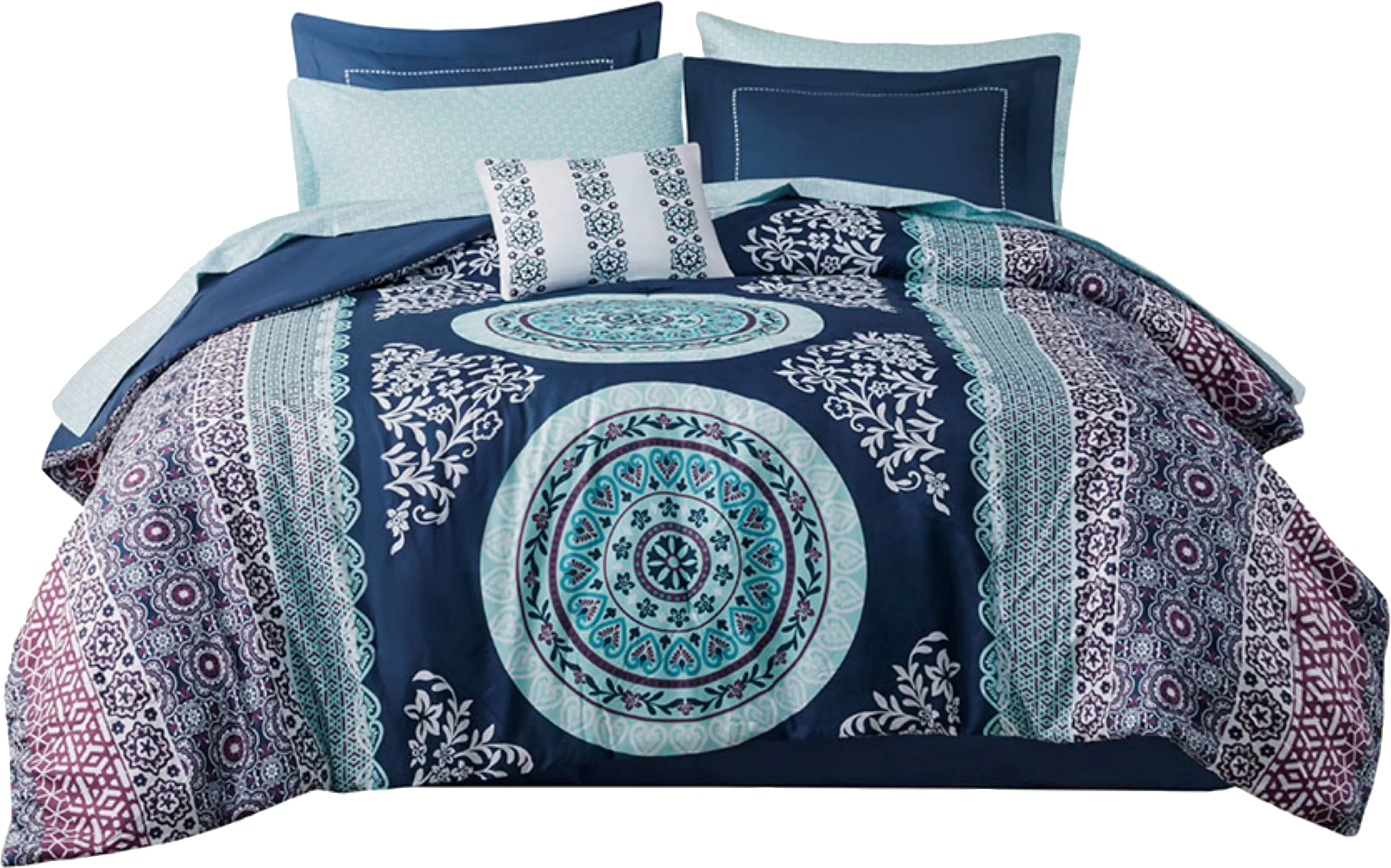 Gallaudet Blue Queen Comforter Set - Thumbnail - Image 1