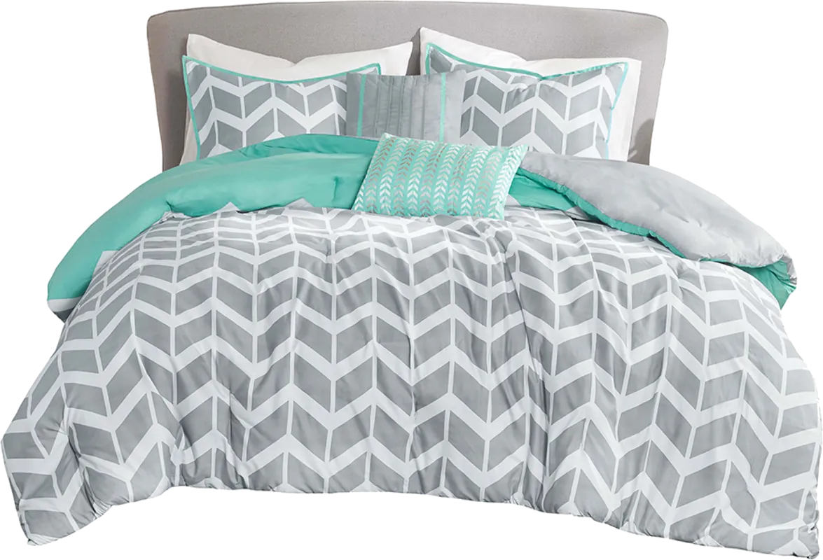 Kids Geany Blue Twin Comforter Set