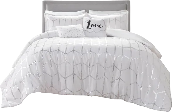 Kids Alesi Silver Full Comforter Set