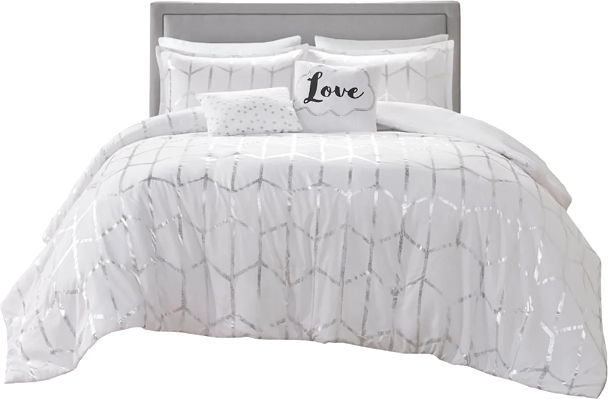 Kids Alesi Silver Full Comforter Set