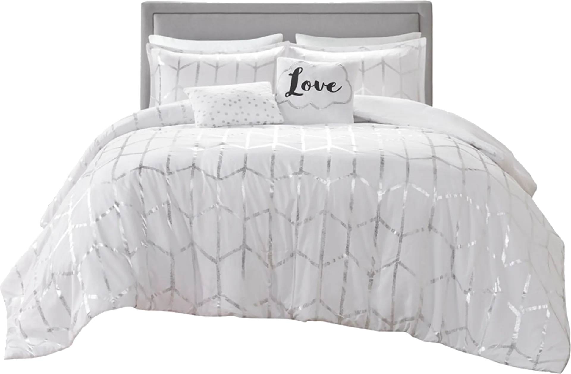 Kids Alesi Silver Full Comforter Set - Image 1