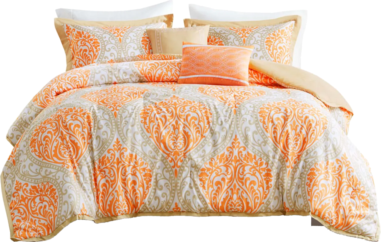 Kids Ette Orange Twin Comforter Set
