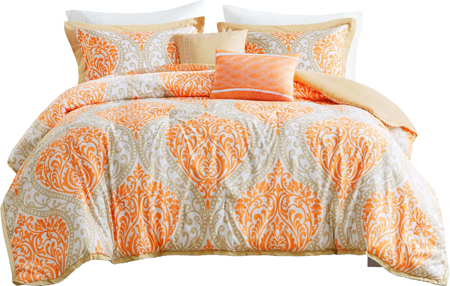 Ette Orange King Comforter Set - Image 1