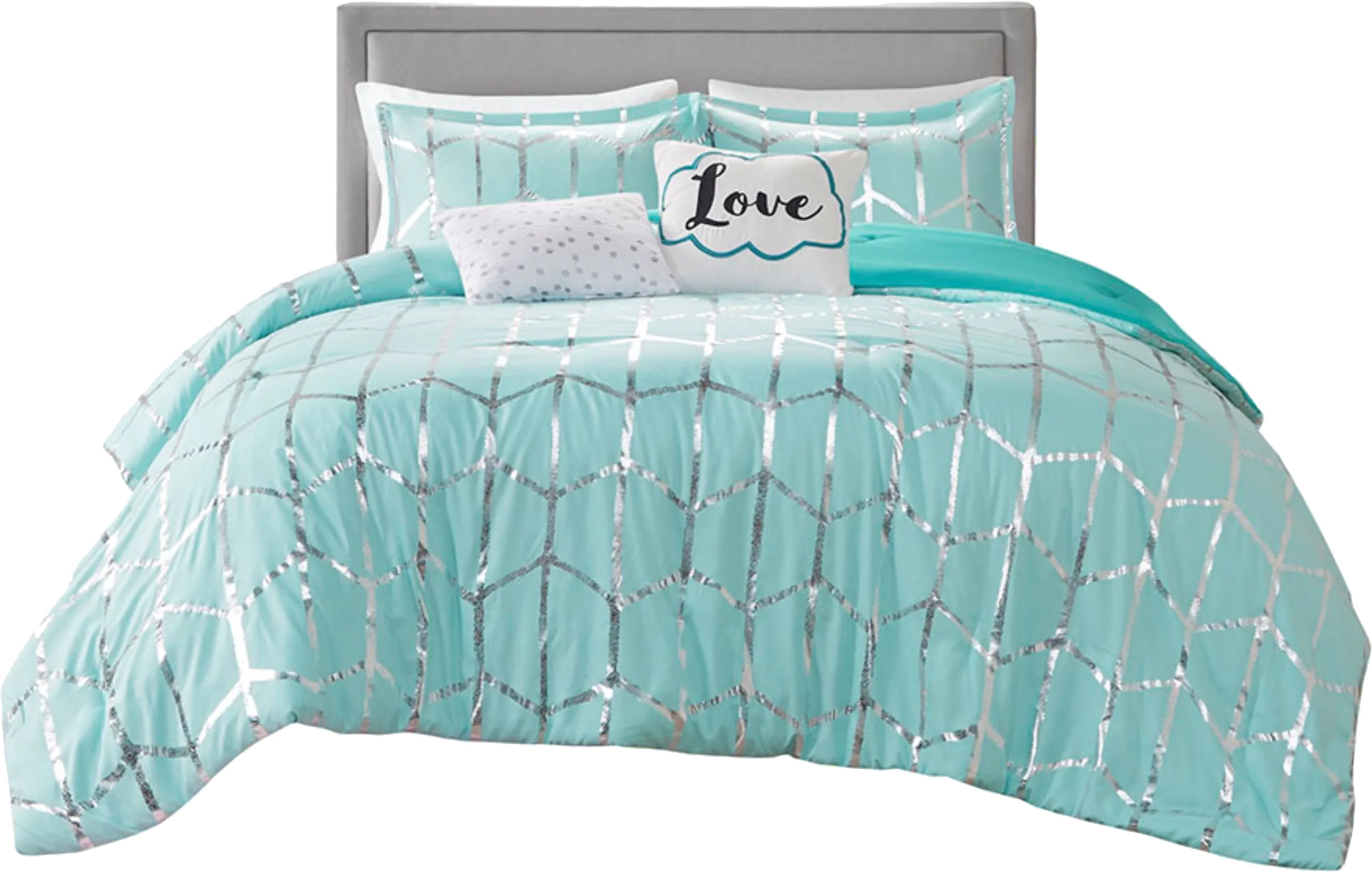 Alesi Blue King Comforter Set - Thumbnail - Image 1