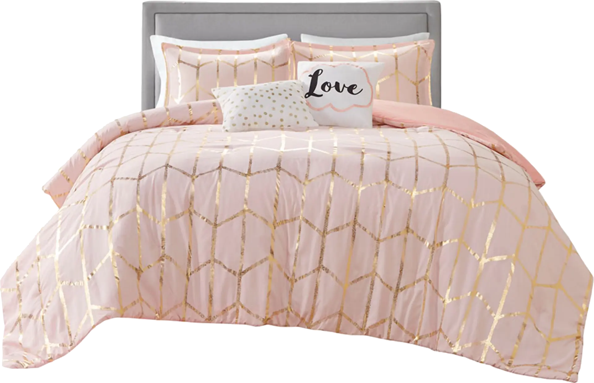 Ales Blush King Comforter Set