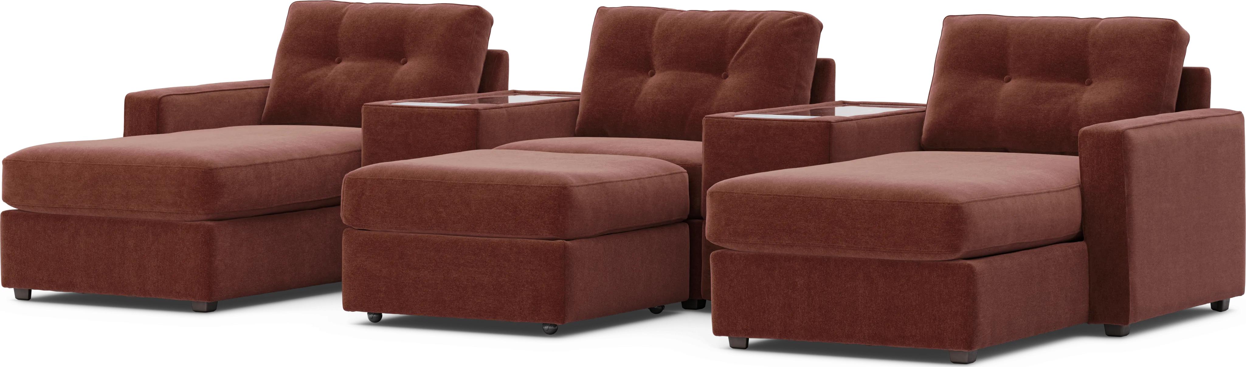 Merlot 6 Pc ModularOne with Media Consoles - Thumbnail - Image 1