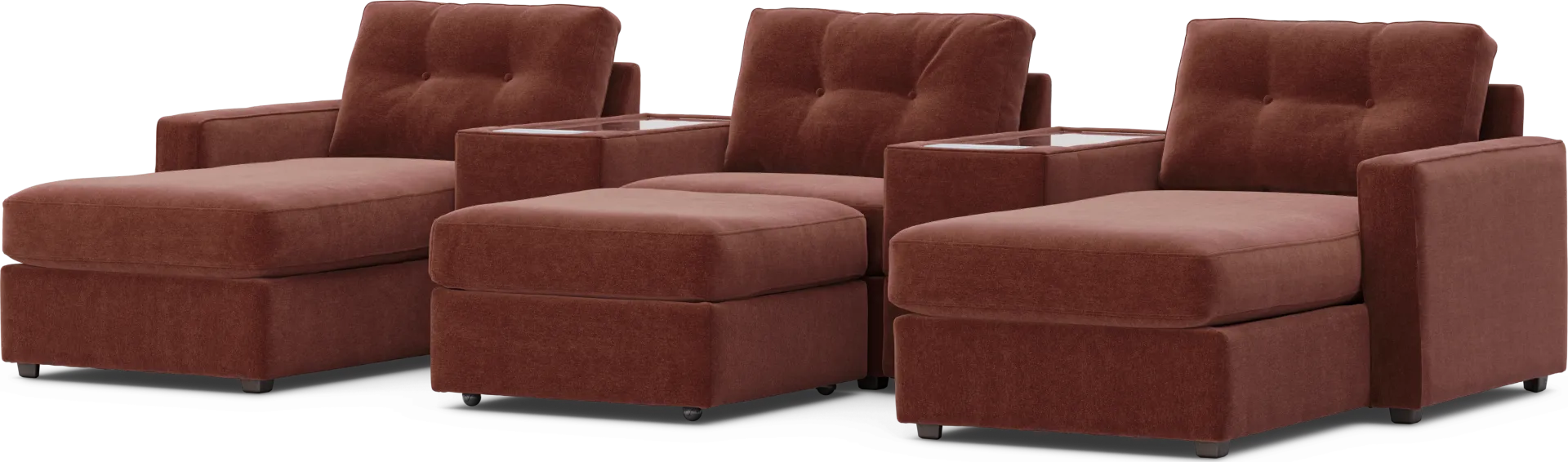 Merlot 6 Pc ModularOne with Media Consoles - Image 1
