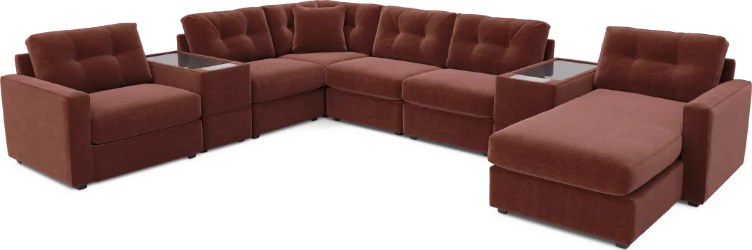 Merlot 8 Pc ModularOne with Media Consoles