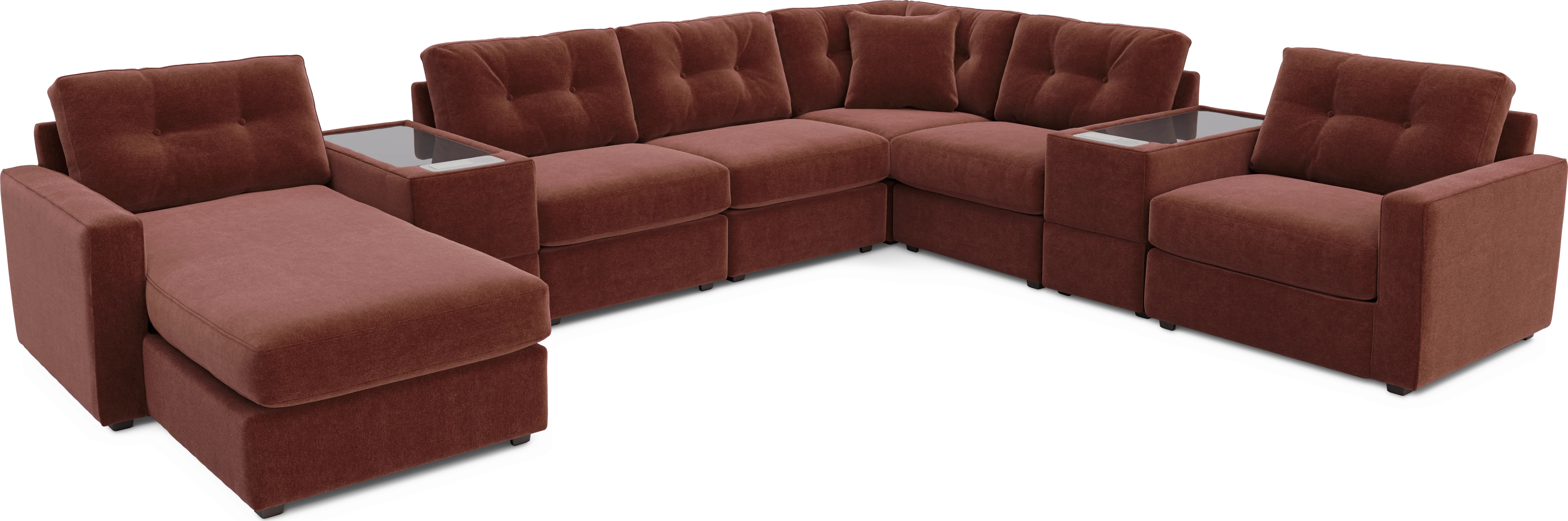 Merlot 8 Pc ModularOne with Media Consoles - Thumbnail - Image 1