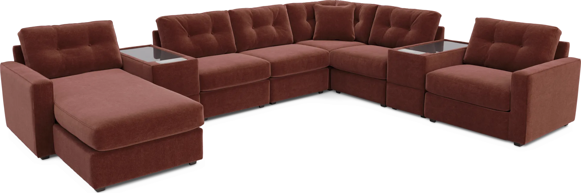 Merlot 8 Pc ModularOne with Media Consoles - Image 1