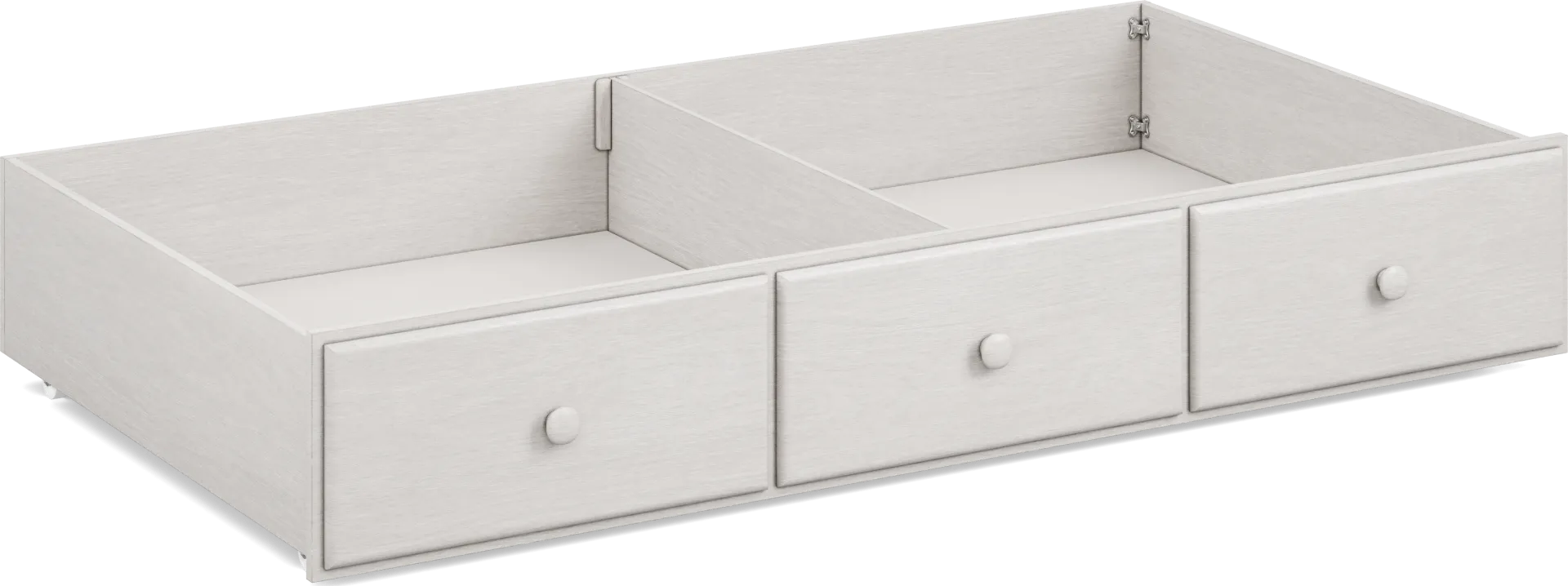 Kids South Bend Washed White Twin Storage Trundle