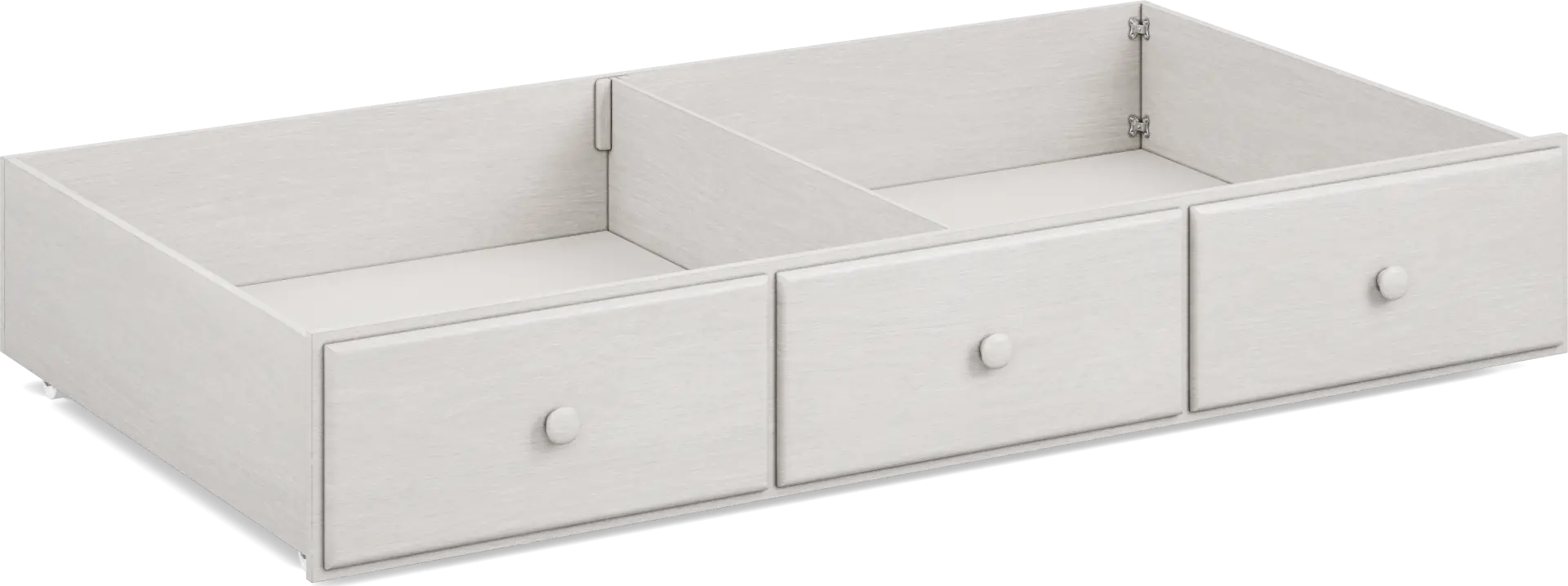 Kids South Bend Washed White Twin Storage Trundle