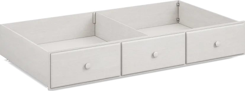 Kids South Bend Washed White Twin Storage Trundle