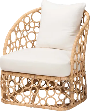 Banat Light Brown Accent Chair