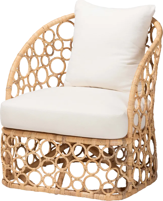 Banat Light Brown Accent Chair