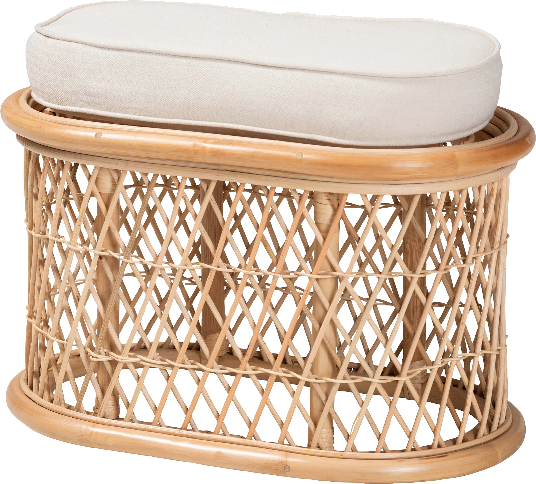 Nofftz Brown Ottoman - Image 1