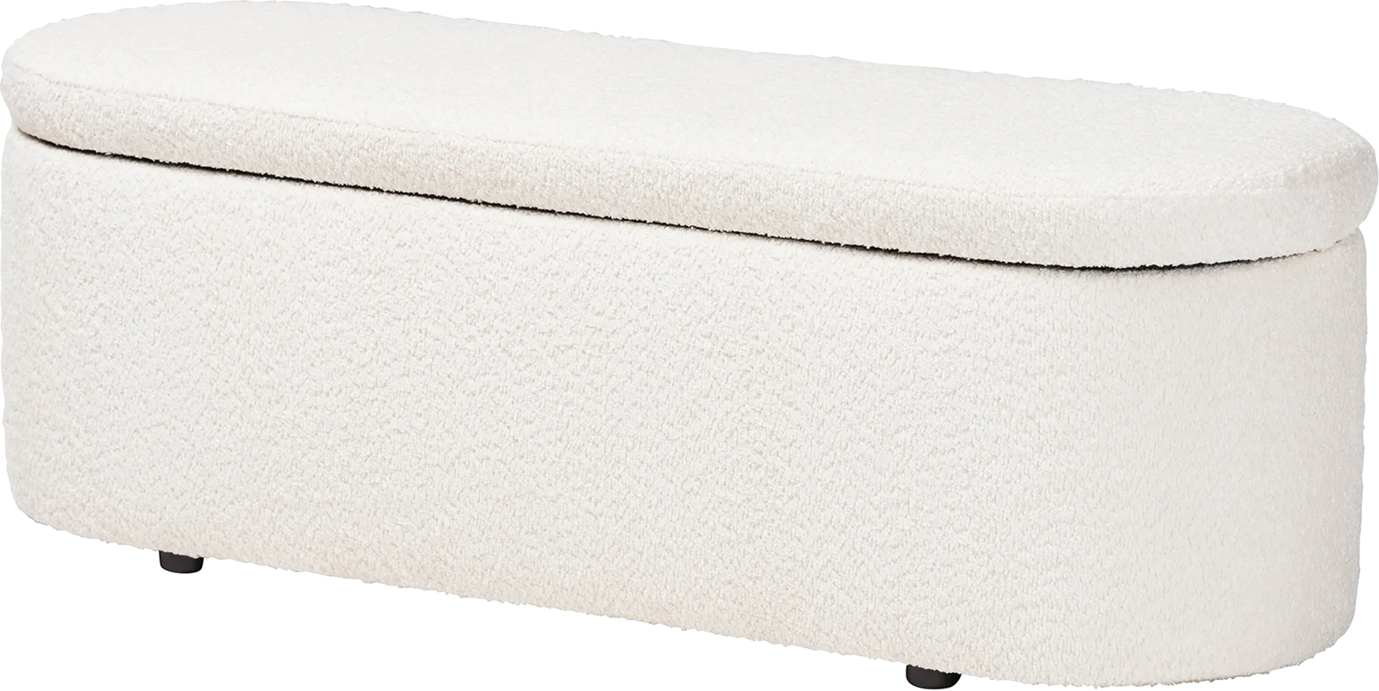 Alagna White Storage Bench - Thumbnail - Image 1