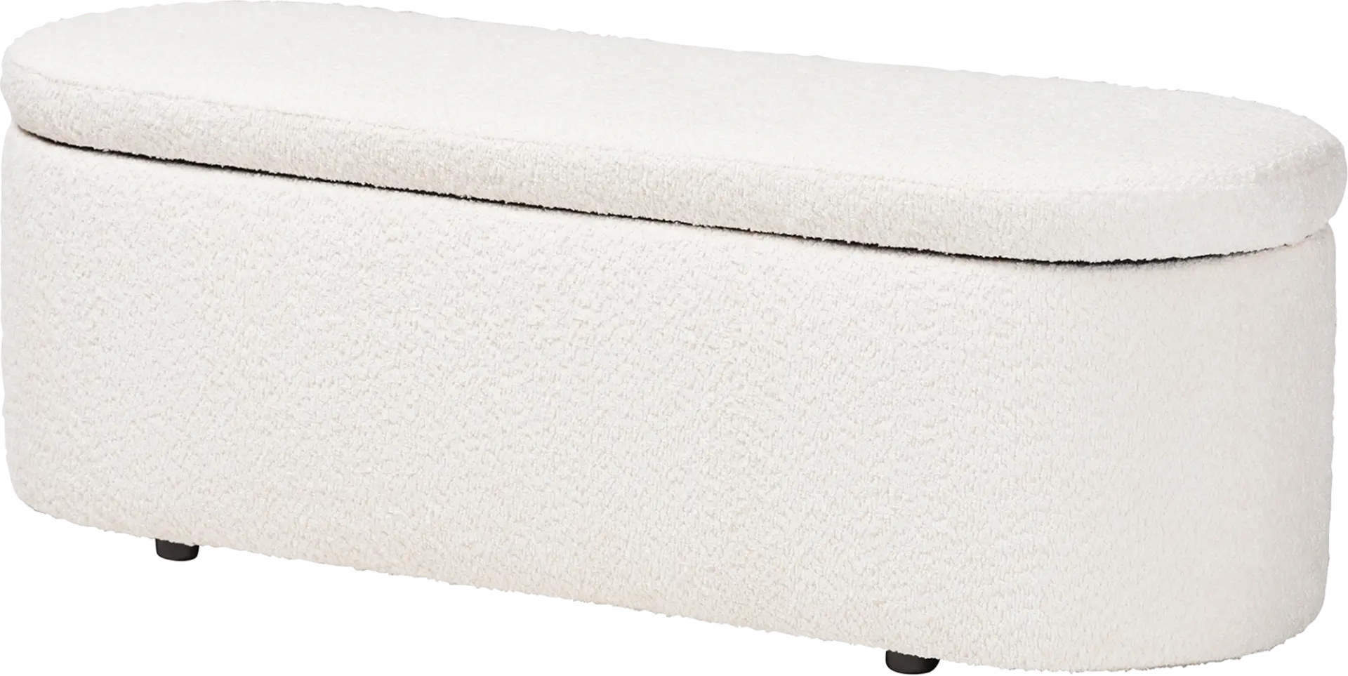 Alagna White Storage Bench