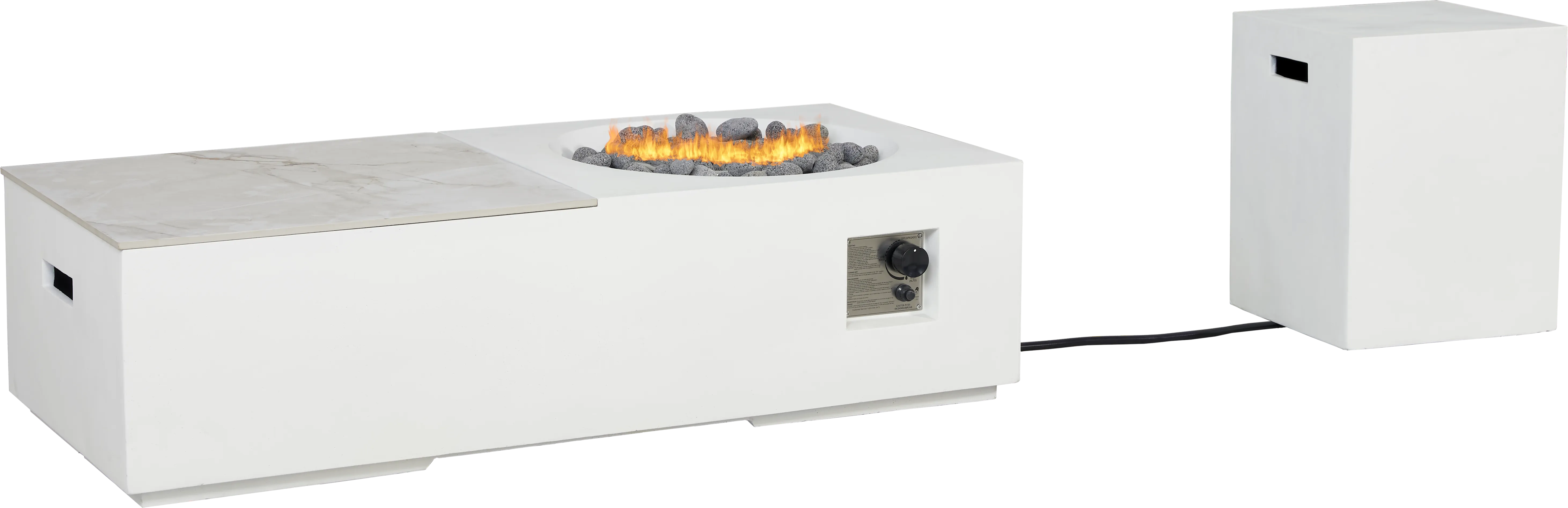 Fiamma White Rectangle Fire Pit - Thumbnail - Image 1