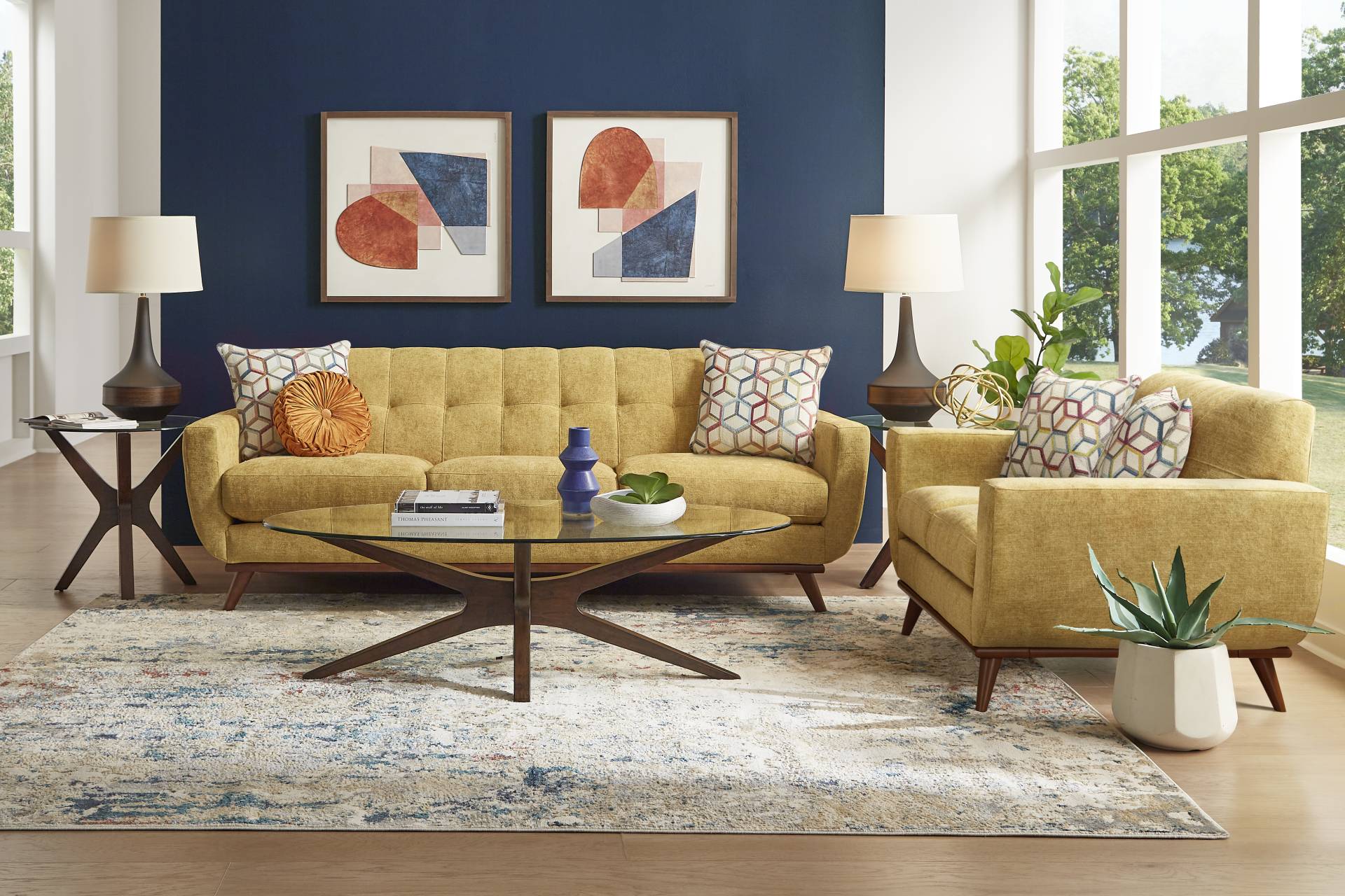 East Side Sunflower 2 Pc Living Room full room