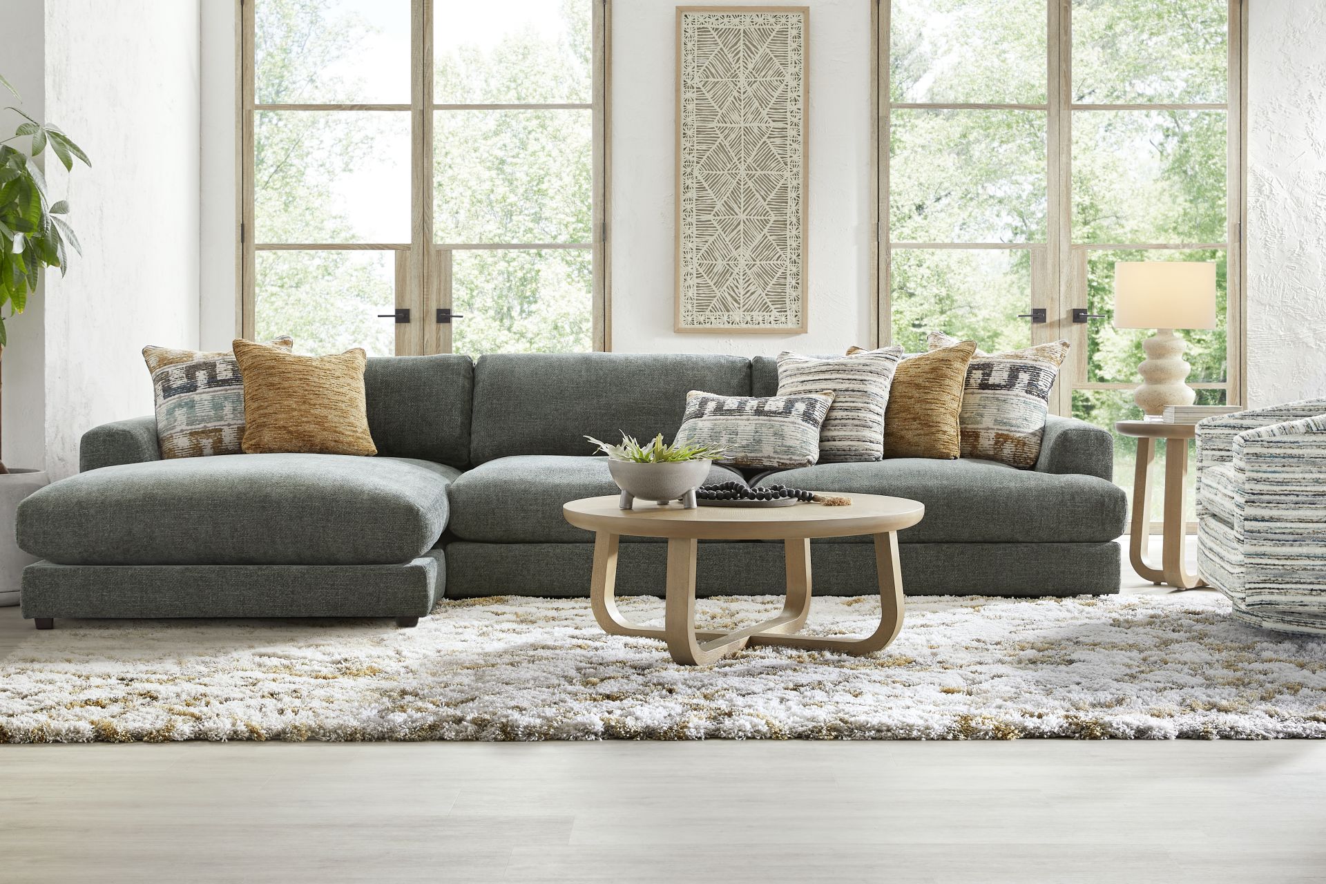 Montecito Charcoal 5 Pc Sectional Living Room - Image 1
