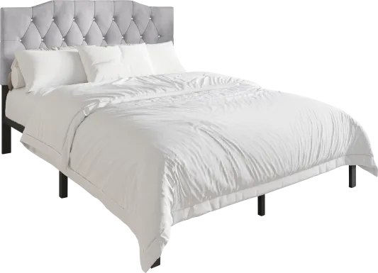 Leveson Light Gray King Bed