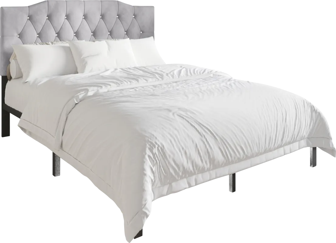 Leveson Light Gray King Bed