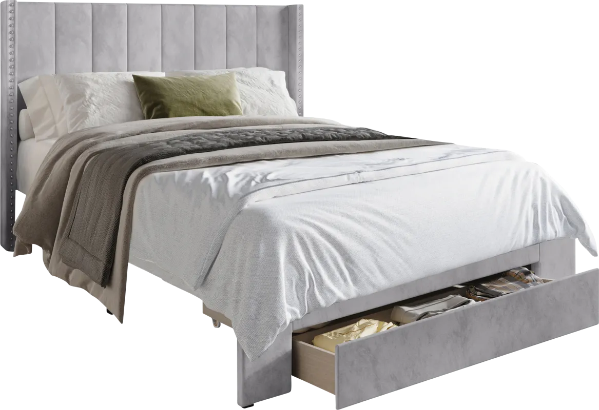 Lischey Light Gray Queen Bed