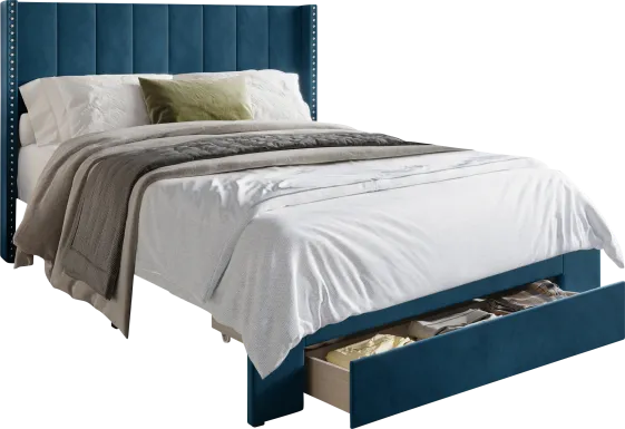 Lischey Blue King Bed