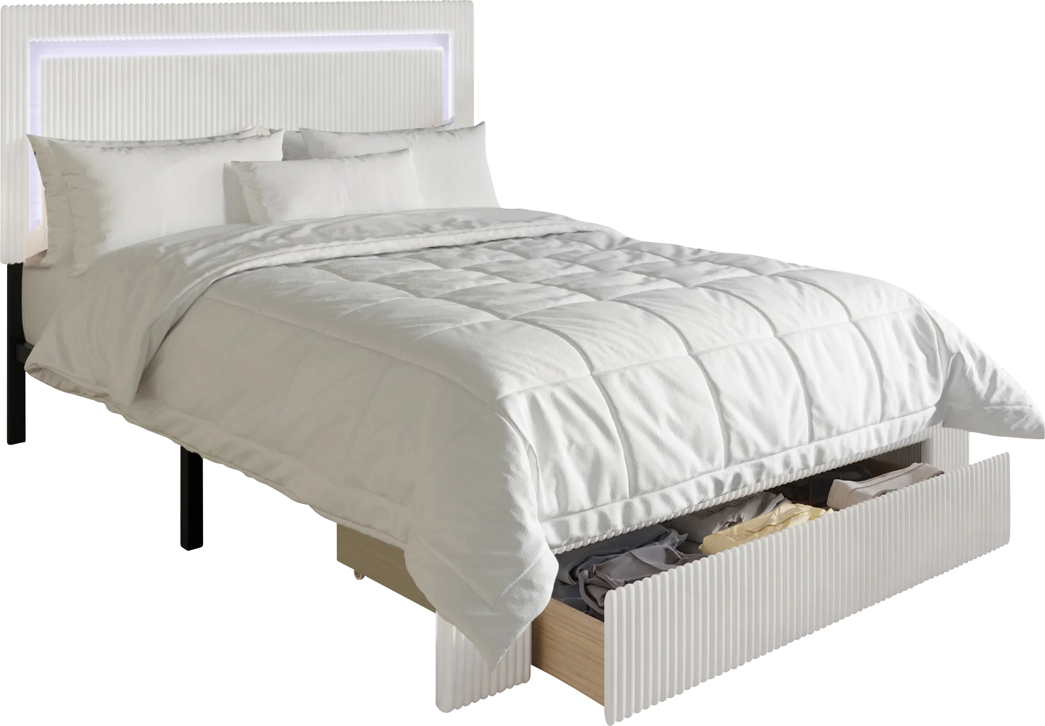Ligon White King Bed - Thumbnail - Image 1